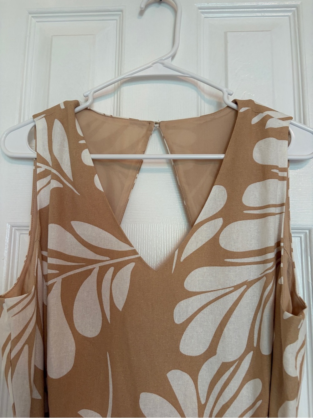 NWT Anne Klein Linen Blend Women's Open-Back Midi Dress Sz 10 - Picture 7 of 13